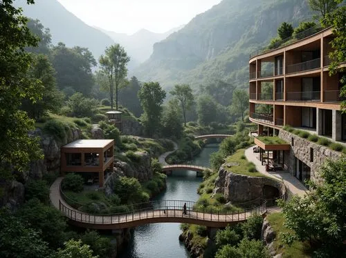 fallingwater,hushan,wudang,amanresorts,shaoming,tianling,tulou,guizhou,wenchuan,taroko,lijiang,house in the mountains,tamenglong,shangrila,guilin,tree house hotel,house in mountains,xiangshan,shangri,nantou