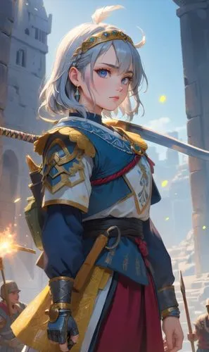 eugen,clarisse,pommern,musashi,temujin,yuhuan,Anime,Anime,Realistic