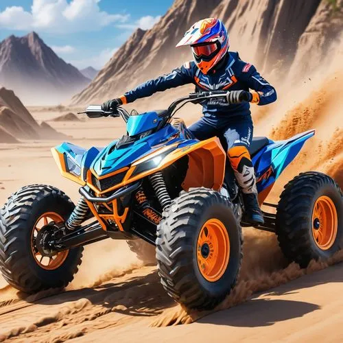 atv,quad bike,enduro,off road toy,onrush,dakar rally,Illustration,Japanese style,Japanese Style 03