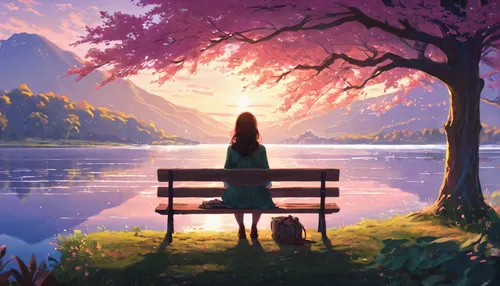 landscape background,serene,summer evening,quietude,idyll,world digital painting,serenity,beautiful wallpaper,reminiscence,distant,romantic scene,idyllic,peaceful,evening atmosphere,evening lake,dream world,nature background,scenery,springtime background,daybreak,Photography,General,Natural