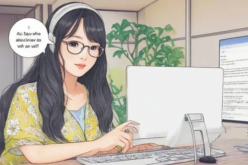 manhwa,hikikomori,girl at the computer,openoffice,koffice,the community manager,anime 3d,softdesk,cowriter,komi,samcheok times editor,coeditor,acornsoft,typesetting,backoffice,editor,helpdesk,onenote,blur office background,cybercafes,Illustration,Japanese style,Japanese Style 09