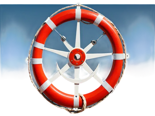 Sailing boat, white sail, wooden hull, shiny surface, rope details, metal anchor, lifebuoy, captain's wheel, navigation lights, daytime, sunny weather, clear blue sky, soft focus, 3/4 composition, sha