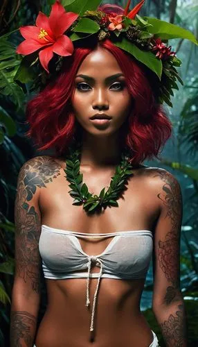 polynesian girl,polynesian,rih,hula,amerykah,tahitian,background ivy,erykah,rihanna,tatau,polynesians,samoan,riri,rhianna,amazonian,tropico,ivy,amazona,biophilia,wahine,Illustration,Japanese style,Japanese Style 04