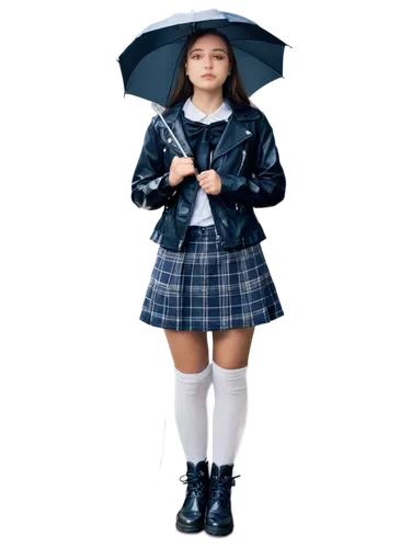 little girl with umbrella,asian umbrella,rainwear,sukeban,raincoat,xiaoxi,japanese umbrella,zettai,umbrella,komi,mikiko,sanchai,school skirt,schoolkid,chisako,choirgirl,transparent background,makiko,asako,mieko,Illustration,Realistic Fantasy,Realistic Fantasy 15