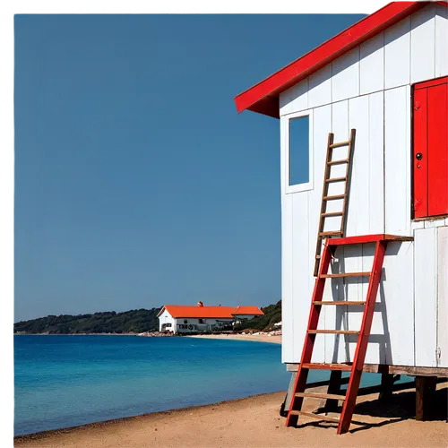 beach hut,lifeguard tower,beach huts,boatshed,playhouses,wooden ladder,fisherman's hut,deckchairs,houses clipart,seaside resort,house painting,weatherboard,beach house,beachhouse,greek island door,summer house,deckchair,guesthouses,boat shed,holiday home,Art,Classical Oil Painting,Classical Oil Painting 04