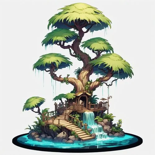 yggdrasil,maplestory,floating island,dragon tree,floating islands,tree house,Illustration,Abstract Fantasy,Abstract Fantasy 11