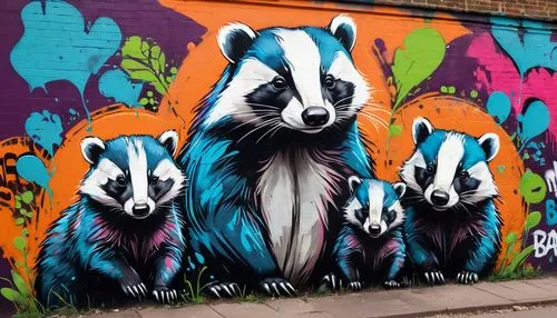 badgerys,racoons,badgers,raccoons,shoreditch,graffiti art,Conceptual Art,Graffiti Art,Graffiti Art 07