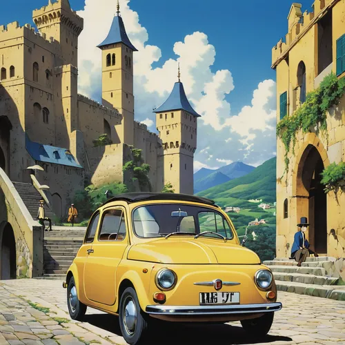 fiat 600,fiat cinquecento,cinquecento,nissan figaro,renault 4cv,fiat 501,fiat500,fiat 500,fiat 518,travel poster,renault 4,subaru 360,fiat 500 giardiniera,autobianchi bianchina,austin a30,fiat 850,renault 8,austin a35,morris minor 1000,morris minor,Photography,General,Realistic