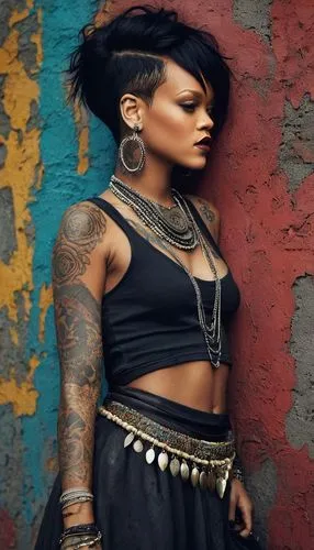 ashlee,tattoo girl,bani,rhianna,letoya,rih,rihanna,mohawk,raja,barrino,unapologetic,ikpe,punk,robyn,tats,domino,riri,rhi,assata,traci,Photography,Documentary Photography,Documentary Photography 30