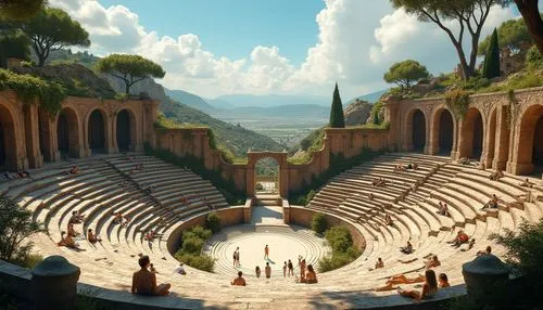 ancient theatre,roman theatre,amphitheater,amphitheatre,coliseum,the forum,italica,colloseum,trajan's forum,delphi,coliseo,italy colosseum,forum,messene,school of athens,themyscira,ephesus,celsus library,roman coliseum,arenas,Photography,General,Realistic