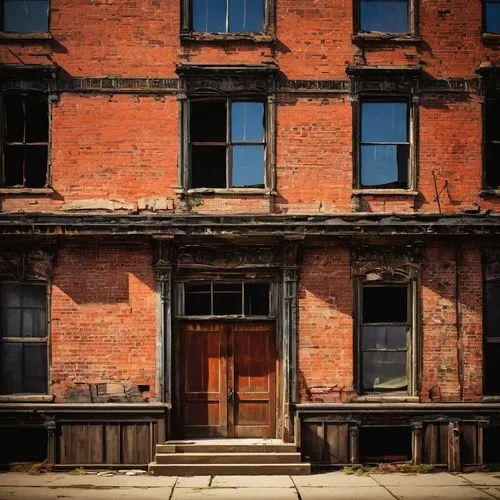 ancoats,tenement,row of windows,middleport,old brick building,brownstones,old windows,mancunian,rowhouse,old town house,red brick,old architecture,lofts,old buildings,gooderham,kelham,tenements,lubitel 2,abandoned building,dilapidated building,Art,Artistic Painting,Artistic Painting 29