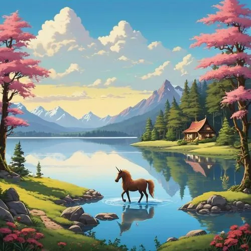 landscape background,unicorn background,mountain scene,montana,two-horses,idyllic,horses,salt meadow landscape,colorful horse,mountain landscape,painted horse,nature landscape,unicorn art,fantasy landscape,man and horses,alaska,world digital painting,beautiful landscape,equine,horseback,Conceptual Art,Daily,Daily 04