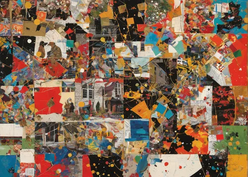 patchwork,quilt,torn paper,fragmentation,jigsaw puzzle,puzzle pieces,collage,pieces,blocks of houses,fragments,braque francais,townscape,puzzle,mosaic,meticulous painting,motif,blotter,memphis pattern,abstracts,braque du bourbonnais,Art,Classical Oil Painting,Classical Oil Painting 15