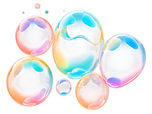 Colorful soap bubbles, transparent, iridescent, shimmering, floating in mid-air, various sizes, delicate, fragile, soft lighting, close-up, macro photography, shallow depth of field, pastel colors, dr