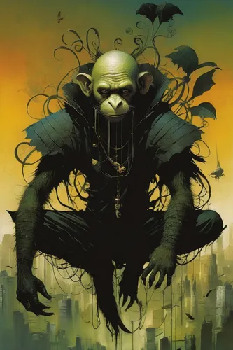 green goblin,doctor doom,spawn,heroic fantasy,goblin,kryptarum-the bumble bee,prejmer,erbore,dead earth,daemon,death god,thane,greed,sci fiction illustration,ogre,mantis,imp,bane,phage,frankenstein,Illustration,Realistic Fantasy,Realistic Fantasy 29