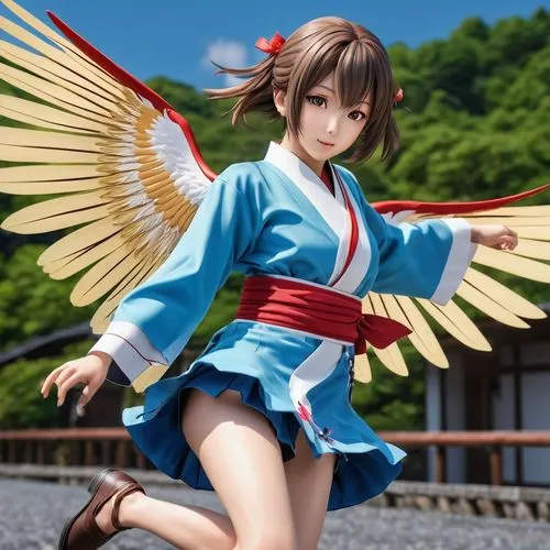 meiko,angel figure,kaga,flying girl,yuanji,shiranui,Photography,General,Realistic