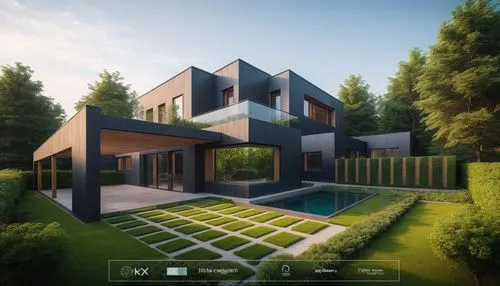 3d rendering,modern house,cubic house,modern architecture,cube house,revit,Photography,General,Fantasy