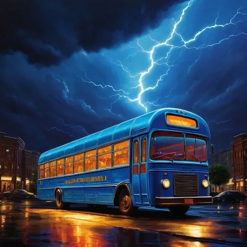 trolley bus,trolleybus,thunderbolt,boltbus,superbus,city bus,Illustration,Abstract Fantasy,Abstract Fantasy 22