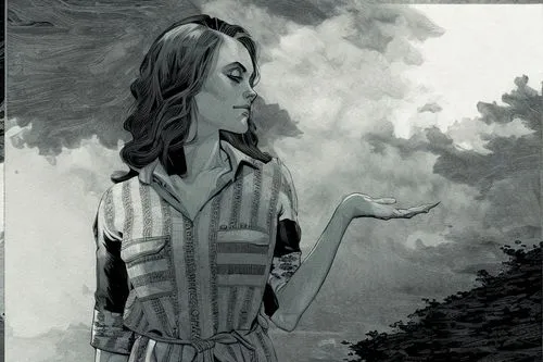 girl with speech bubble,book illustration,ink painting,girl walking away,smoking girl,fashion illustration,girl in a long,crocodile woman,girl smoke cigarette,camera illustration,girl drawing,woman po