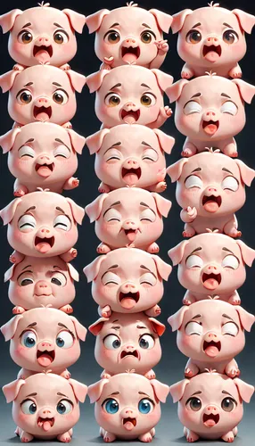 fractalius,heads,emogi,scandia gnomes,et,swine,a flock of sheep,droëwors,gnomes,kewpie dolls,facial expressions,sōmen,faces,doll head,png transparent,pat,cgi,flock of sheep,babi panggang,ham,Anime,Anime,General