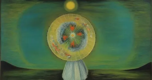 bleckner,eckankar,kundalini,eucharistic,transfiguration,naumkin,alethiometer,ozma,vesica,klaus rinke's time field,mediumship,solar plexus chakra,centering,paschke,inner light,dharma wheel,pear cognition,eucharist,dhamma,dhammakaya,Illustration,Abstract Fantasy,Abstract Fantasy 16