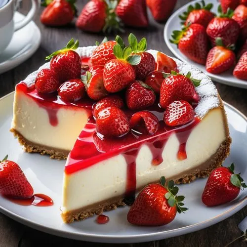 cheesecake,cream cheese cake,cheese cake,cheesecakes,strawberry pie,strawberries cake,strawberry tart,strawberry dessert,strawberrycake,white chocolate mousse,cream slices,semifreddo,mascarpone,butter pie,torte,cheesecake crumble,panna cotta,pannacotta,cream pie,cream cake,Photography,General,Realistic