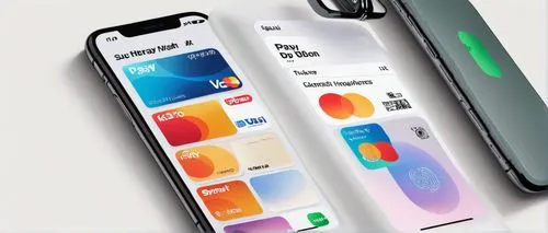 Digital illustration, fake Apple Pay screenshot, iPhone 13 Pro Max, white background, iOS 15 operating system, sleek modern design, subtle shadow effects, vibrant color scheme, rounded corners, notifi