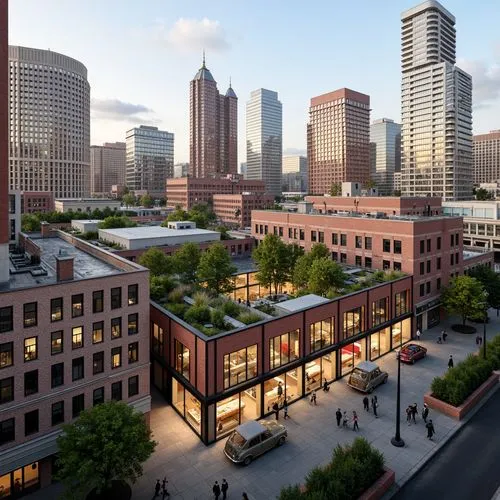 auraria,lowertown,downtowns,callowhill,business district,renderings,ballston,shockoe,benaroya,downtown,minneapolis,urban development,yorkville,lofts,aldersgate,citydev,bellevue,firstcity,microdistrict,3d rendering