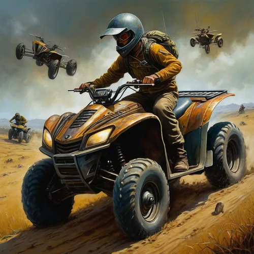 desert racing,rally raid,atv,dune 45,quad bike,off-road vehicles,skull racing,4wheeler,all-terrain vehicle,off-road racing,desert run,off-road outlaw,mk indy,all-terrain,sand road,off-road vehicle,desert safari,quad race,patrols,off road vehicle,Illustration,Realistic Fantasy,Realistic Fantasy 34