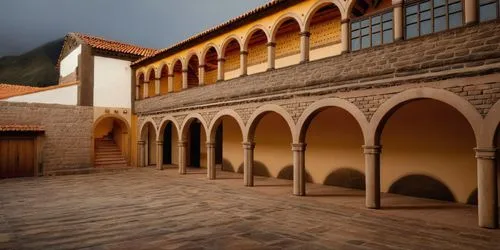 hotel, rustic, elegant, cusco, mansion, stone, wood, colonial,caravanserai,courtyard,medieval architecture,inside courtyard,terracotta tiles,st catherine's monastery,cusco,cloister,stables,monastery,c