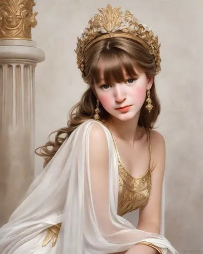 frigga,princess crown,principessa,margaery,diadem,emile vernon,rosaline,noblewoman,prinzessin,golden crown,guinevere,fairy queen,fairest,courtly,princess,ancient egyptian girl,princesse,ariadne,princes,fairy tale character,Digital Art,Classicism