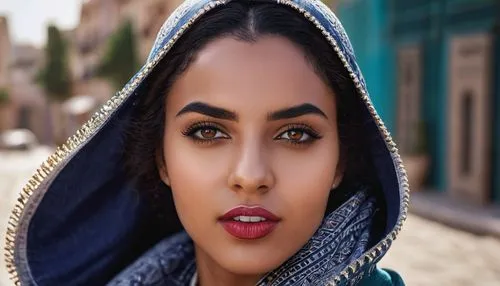 BEAUTIFUL WOMAN, FLASHING EYES, MOUTH WITH SHINY LIPSTICK, THICK EYEBROWS, LONG SHOT, CASUAL CLOTHES,indian woman,muslim woman,arab,islamic girl,hijaber,indian girl,arabian,indian bride,indian,yemeni,