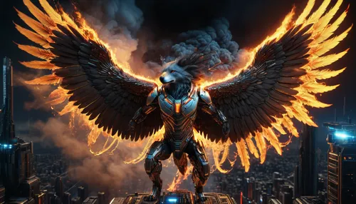 thunder and lighting storm clouds explosion smoke fire fog ,garuda,archangel,phoenix,fire angel,the archangel,business angel,eagle,black angel,angel of death,angelology,griffon bruxellois,guardian ang