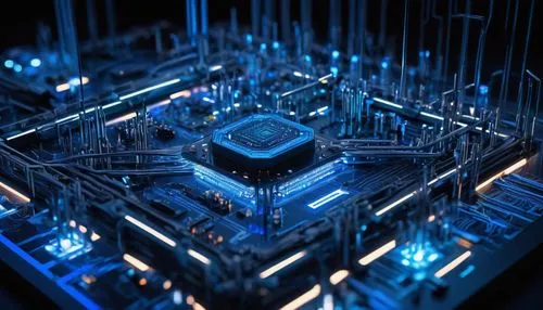 tron,maze,cybercity,cyberview,silico,voxel,cinema 4d,cyberscene,computer chip,silicon,3d render,cybernet,circuit board,square bokeh,cube surface,matrix,cubic,supercomputer,pentium,cyberscope,Illustration,Black and White,Black and White 26