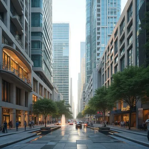 transbay,difc,streeterville,citycenter,streetscape,streetscapes,liveability,paved square,financial district,cityline,pedestrianized,city scape,tishman,avenues,business district,abdali,emaar,5th avenue,urban landscape,yorkville,Photography,General,Realistic