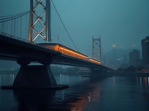 akashi-kaikyo bridge,the akashi-kaikyo bridge,pusan,cable-stayed bridge,incheon,han river,hangzhou,chongqing,busan,tangshan railway bridge,guangzhou,qingdao,blue hour,zhangzhou,danube bridge,bridge,anzac bridge,pont,vladivostok,dandong,Photography,General,Realistic