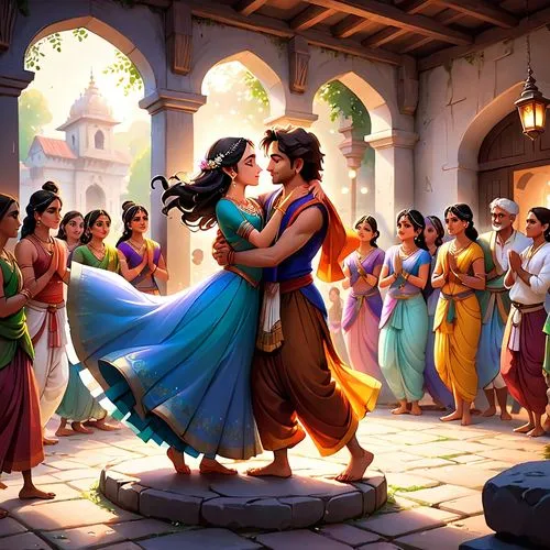 dulhania,baaja,agrabah,bollywood,krishnas,lavani,Anime,Anime,Cartoon