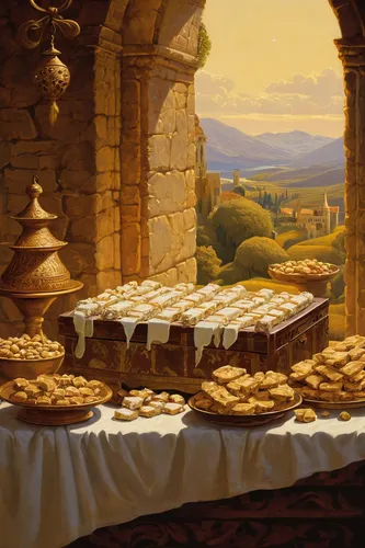 colomba di pasqua,background with stones,still-life,church painting,communion,still life,desert landscape,torah,christ feast,empty tomb,fantasy landscape,kolach,breakfast table,cheese plate,holy supper,summer still-life,food table,tuscan,pesach,panoramic landscape,Conceptual Art,Sci-Fi,Sci-Fi 17