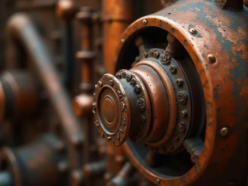 steampunk gears,gears,machinery,valves,rusting,tock,engine block,rusted,rusty locks,crankshafts,metal rust,brake mechanism,cogs,rotary valves,industriels,carburettors,cog,mtbf,camshafts,turbina,Photography,General,Realistic