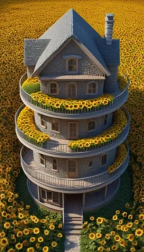 round house,dandelion hall,house pineapple,3d render,3d rendering,large home,gold castle,round hut,bee house,hacienda,house roof,dovecote,render,roof landscape,house roofs,3d rendered,crown render,blockhouse,rapunzel,grass roof,Photography,Artistic Photography,Artistic Photography 11