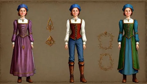 townsfolk,noblewomen,miniaturist,women's clothing,women clothes,townswomen,huguenots,polygyny,folk costumes,circassian,folk costume,sorceresses,fanciulla,chastelain,scotswoman,villagers,sterntaler,kirtle,foundresses,ladies clothes,Conceptual Art,Fantasy,Fantasy 01