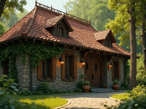 house in the forest,traditional house,cottage,country cottage,summer cottage,forest house,wooden house,little house,small house,log cabin,small cabin,bungalow,bungalows,ancient house,homestead,sylvania,cabin,old home,country house,witch's house,Photography,General,Realistic