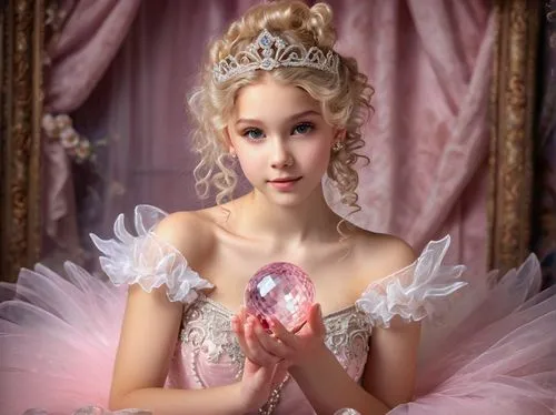 heart with crown,fairy tale character,fairy queen,thumbelina,cendrillon,cinderella,heart pink,pinkaew,crystal ball-photography,fairy,ellin,fairy tale,princess crown,peignoir,rosa 'the fairy,fairest,fairytale characters,jolin,faery,hearts 3,Conceptual Art,Fantasy,Fantasy 27