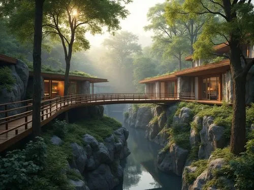 shaoming,wooden bridge,scenic bridge,hushan,walkway,japanese garden,river landscape,landscape background,fantasy landscape,wudang,japan landscape,teahouse,qingcheng,adventure bridge,nature landscape,asian architecture,hangzhou,hanging bridge,nature wallpaper,home landscape,Photography,General,Realistic