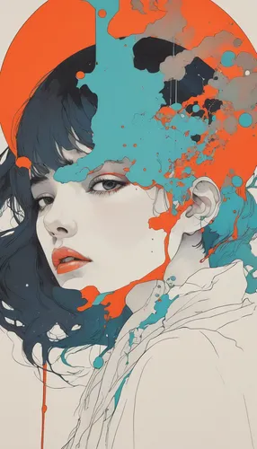 palette,thick paint strokes,artist color,transistor,illustrator,paint splatter,paint,paint strokes,unfinished,adobe illustrator,anaglyph,blue painting,fragments,color mixing,splatter,acrylic,drips,meticulous painting,fluid,orange blossom,Illustration,Paper based,Paper Based 19