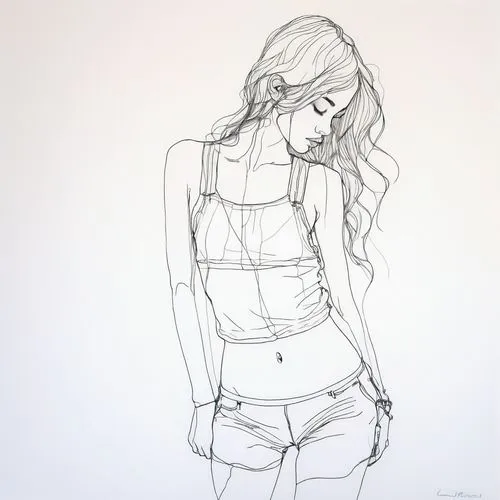 girl drawing,fashion sketch,marceline,sketched,sketching,drawing,Illustration,Paper based,Paper Based 19