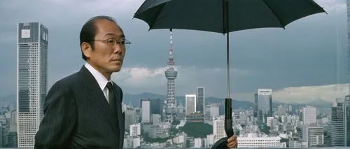 man with umbrella,asian umbrella,japanese umbrella,aerial view umbrella,cocktail umbrella,overhead umbrella,black businessman,umbrella,japanese umbrellas,paper umbrella,rainmaker,brolly,shirakami-sanchi,skyscraper,the skyscraper,chair and umbrella,umeda,white-collar worker,window film,shinjuku,Art,Artistic Painting,Artistic Painting 07