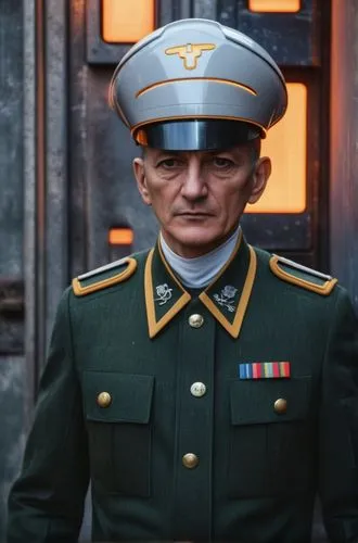 thin skinny face 40 year old man in  black space commander uniform in spaceship with space window,admiral von tromp,vladimir,jozef pilsudski,general,colonel,rühmann,military uniform,belarus byn,kokosh