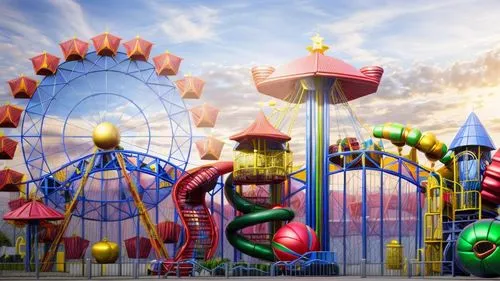 amusement park,theme park,amusement ride,luna park,rides amp attractions,play tower,children's ride,fairground,elves flight,hot-air-balloon-valley-sky,funfair,cartoon video game background,children's background,fantasy city,children's playground,the disneyland resort,fantasy world,3d render,shanghai disney,water park