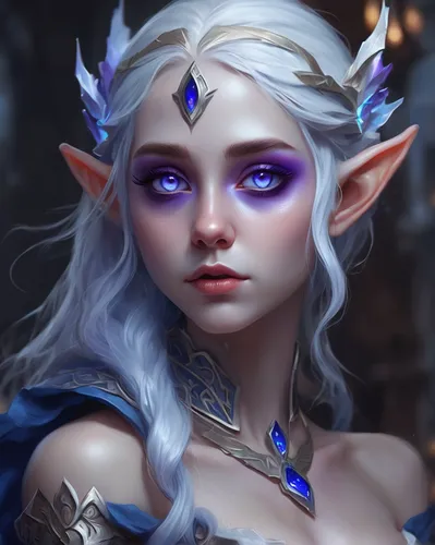 violet head elf,male elf,dark elf,fantasy portrait,elf,elven,blue enchantress,fae,wood elf,fantasy art,elves,elza,mezzelune,elven flower,ice queen,mara,aurora,eufiliya,custom portrait,fantasy picture,Conceptual Art,Fantasy,Fantasy 01